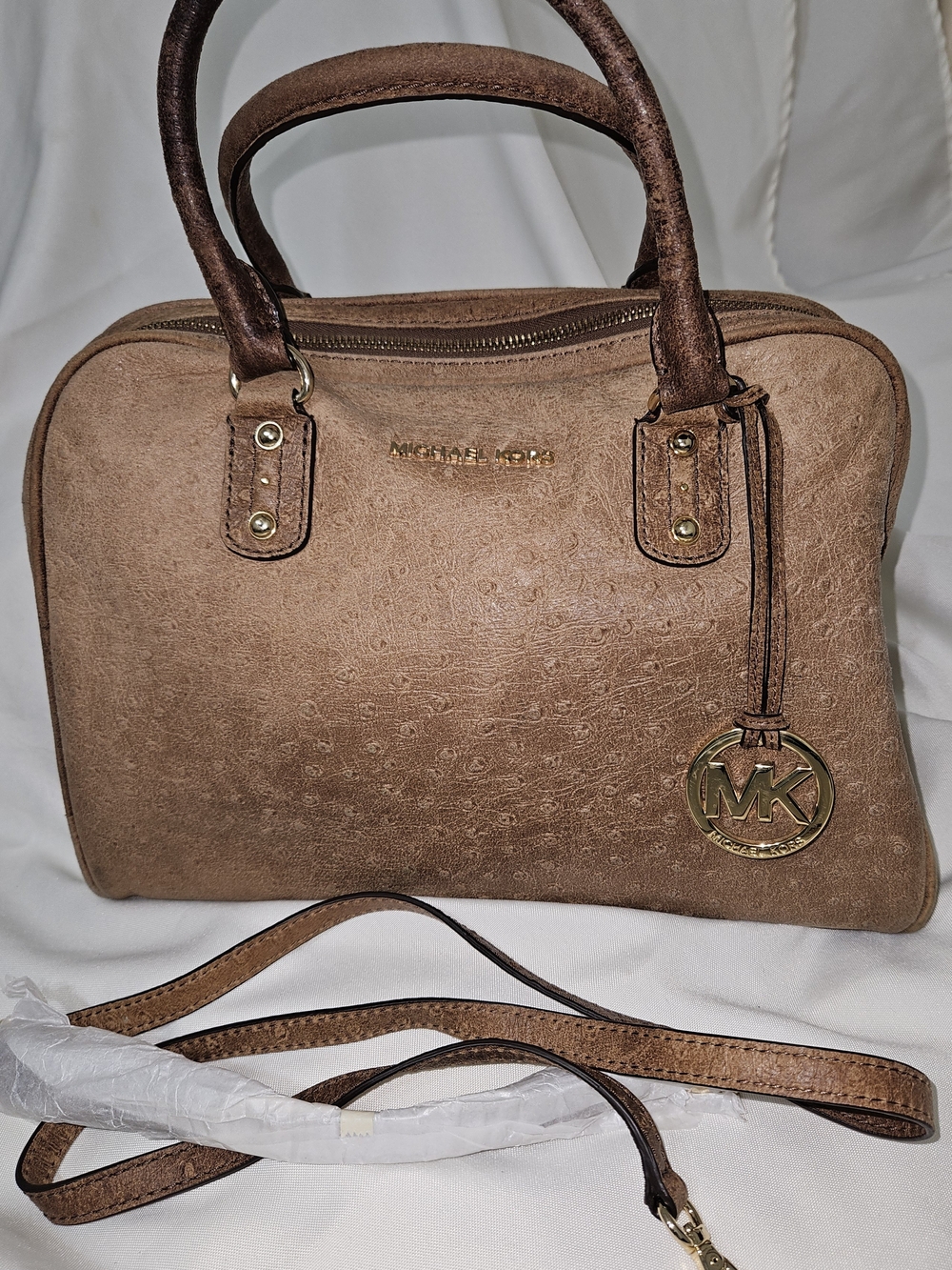 MICHAEL KORS Brown Leather Dome Satchel